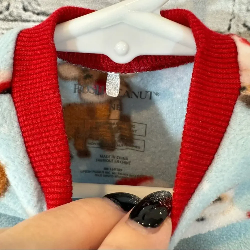 Posh Peanut Christmas Pattern Fleece Baby Footie